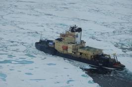 Swedish icebreaker ODEN in the water